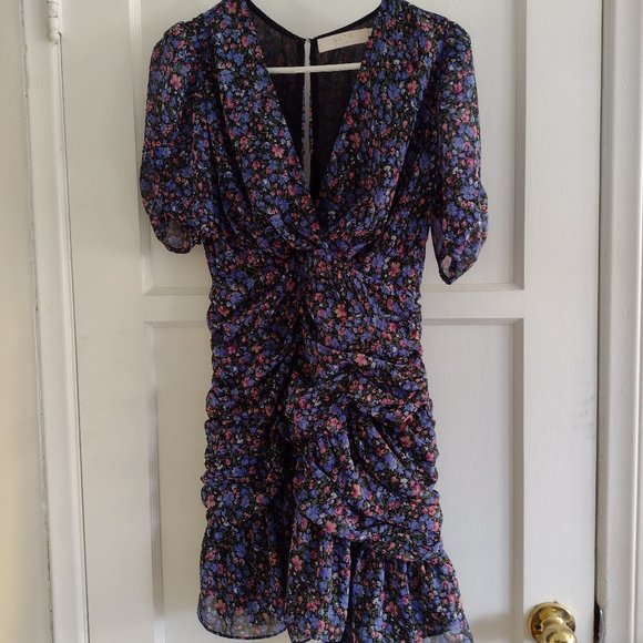 80's-inspired ASTR the Label Floral Mini Dress - Petite M - Picture 1 of 6